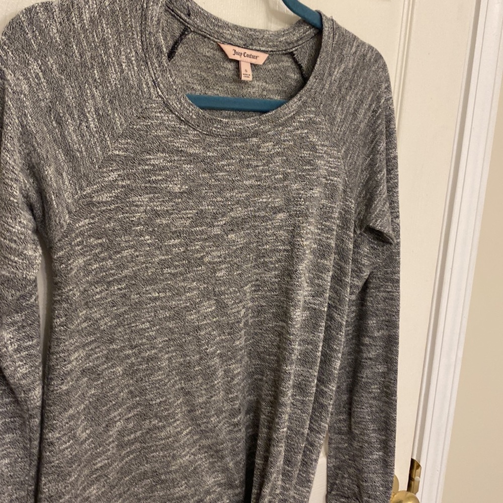 Juicy Couture Grey Long Sleeve Knotted Top - Picture 2 of 6